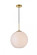 Baxter 1 Light Brass Pendant With Frosted White Glass (758|LD2217BR)