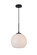 Baxter 1 Light Black Pendant with Frosted White Glass (758|LD2213BK)