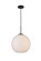 Baxter 1 Light Black Pendant with Frosted White Glass (758|LD2217BK)