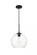 Baxter 1 Light Black Pendant With Clear Glass (758|LD2212BK)