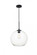 Baxter 1 Light Black Pendant With Clear Glass (758|LD2224BK)