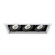 MuLT, 15w, Trm, 3LT , 40k, Wht/blk (4304|TE163LED-40-2-02)