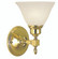1-Light Polished Brass Taylor Sconce (84|2431 PB/WH)