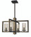 4-Light Matte Black Theorem Dining Chandelier (84|1155 MBLACK)