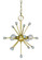 4-Light Polished Nickel Supernove Chandelier (84|3084 PN)