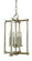 4-Light Mahogany Bronze/Antique Brass Lexington Chandelier (84|4604 MB/AB)