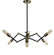 6-Light Polished Nickel/Matte Black Felix Chandelier (84|4686 PN/MBLACK)