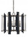 6-Light Louvre Dining Chandelier (84|4807 PN/MBLACK)