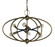 6-Light Antique Brass/Matte Black Orbit Chandelier (84|4948 AB/MBLACK)