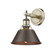 Yep by Golden Lighting Orwell 1-light Vanity in Aged Brass and Rubbed Bronze shade (36|3306-BA1 AB-RBZ)