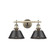 Yep by Golden Lighting Orwell 2-light Vanity in Aged Brass and Matte Black shade (36|3306-BA2 AB-BLK)