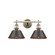 Yep by Golden Lighting Orwell 2-light Vanity in Aged Brass and Rubbed Bronze shade (36|3306-BA2 AB-RBZ)