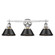 Yep by Golden Lighting Orwell 3-light Vanity in Chrome and Matte Black shade (36|3306-BA3 CH-BLK)