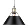 Yep by Golden Lighting Orwell 1-light 10in Pendant in Aged Brass and Matte Black shade (36|3306-M AB-BLK)
