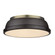 Yep by Golden Lighting Duncan 2-light Flush Mount in Aged Brass and Rubbed Bronze shade (36|3602-14 AB-RBZ)
