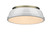 Yep by Golden Lighting Duncan 2-light Flush Mount in Aged Brass and White shade (36|3602-14 AB-WH)