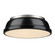 Yep by Golden Lighting Duncan 2-light Flush Mount in Pewter and Black shade (36|3602-14 PW-BK)