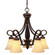 Wry Lighting Torbellino 5-light Chandelier in Cordoban Bronze (36|8106-D5 CDB)