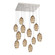 Ellisse Square 12pc Multi-Pendant (1289|CHB0035-12-BS-OB-C01-E2)