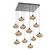 Coppa Square 12pc Multi-Pendant (1289|CHB0036-12-MB-OB-C01-E2)