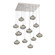 Coppa Square 12pc Multi-Pendant (1289|CHB0036-12-BS-OS-C01-E2)