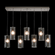 Textured Glass Linear 7pc Multi-Pendant (1289|PLB0044-07-BS-FG-C01-E2)