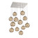 Terra Square 12pc Multi-Pendant (1289|CHB0047-12-BS-OB-C01-E2)