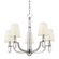 5 LIGHT CHANDELIER w/WHITE SHADE (57|985-PN-WS)