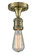 Bare Bulb - 1 Light - 5 inch - Antique Brass - Semi-Flush Mount (3442|517-1C-AB)