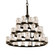 Dakota 36-Light 3-Tier Ring Chandelier (254|FAL-8712-10-DBRZ)