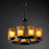 Dakota 9-Light Ring Chandelier (254|GLA-8766-16-AMBR-DBRZ)