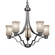 Argyle 5-Light Chandelier (254|GLA-8500-16-WHTW-MBLK)