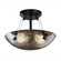 14'' LED Semi-Flush Bowl w/ Finials (254|FSN-9650-35-MROR-MBLK-F1-LED2-2000)