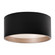 Mousinni 18-in Black Dimmable LED Flush Mount (461|FM11418-BK)