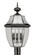 3 Light Black Outdoor Post Lantern (108|2354-04)