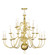 20 Light Polished Brass Chandelier (108|5019-02)