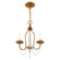 3 Lt Antique Gold Leaf Mini Chandelier (108|40793-48)