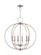 6 Light Brushed Nickel Chandelier (108|4666-91)