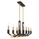 10 Lt Satin Brass & Bronze Linear Chandelier (108|51168-12)