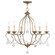 6 Light Antique Gold Leaf Chandelier (108|6426-48)