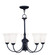 5 Light + 1 Light Black Chandelier (108|6465-04)