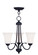 3 Light Black Chain Hang/Ceiling Mount (108|6473-04)