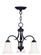 3 Light Black Chain Hang/Ceiling Mount (108|6474-04)