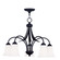 5 Light Black Chandelier (108|6476-04)