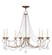 8 Light Antique Silver Leaf Chandelier (108|6518-73)