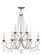 9 Light Antique Silver Leaf Chandelier (108|6519-73)