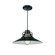 R Series 1-Light Cord Hung Railroad Shade Satin Black (670|RRRC18-SB)