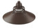 R Series 1-Light Stem Hung Railroad Shade Architectural Bronze (670|RRRS18-ABR)