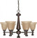 6-Light 26'' Old Bronze Chandelier with Amber Water Glass (81|60/100)