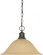 1 Light - 16'' Pendant with Champagne Linen Washed Glass - Mahogany Bronze Finish (81|60/1276)